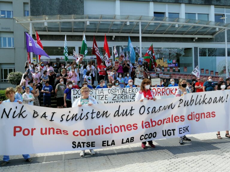 Los sindicatos nos hemos vuelto a levantar de la mesa sectorial de sanidad ante la falta de contenido y la actitud impositiva de Osakidetza