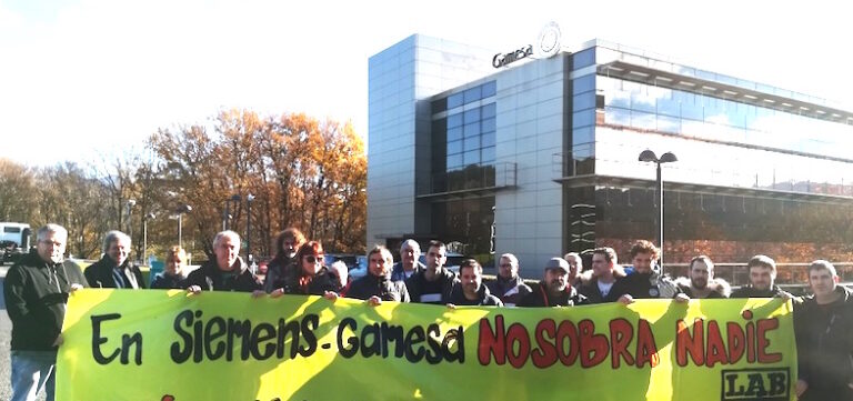 Euskal Herriko lantokien etorkizuna bermatzeko exijitu diogu Siemens Gamesari