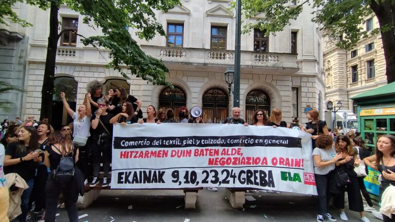 Jornada de huelga y movilización en el comercio de Bizkaia y Gipuzkoa en defensa de convenios laborales dignos