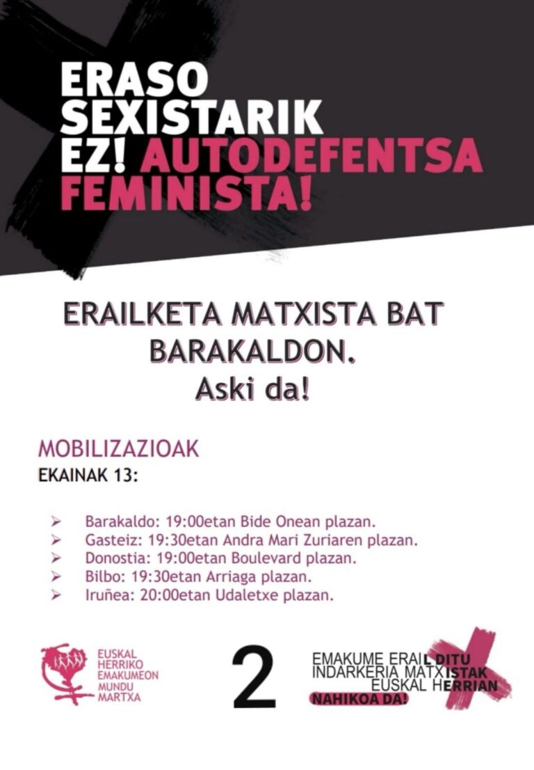 Nos movilizaremos el 13 de junio para denunciar el último asesinato machista