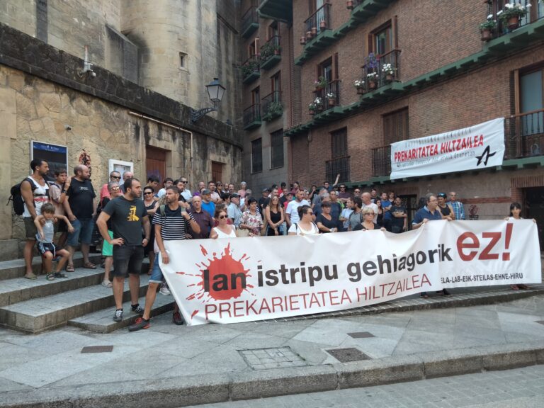 Hemos denunciado en Orereta que las muertes en el trabajo tienen responsables directos