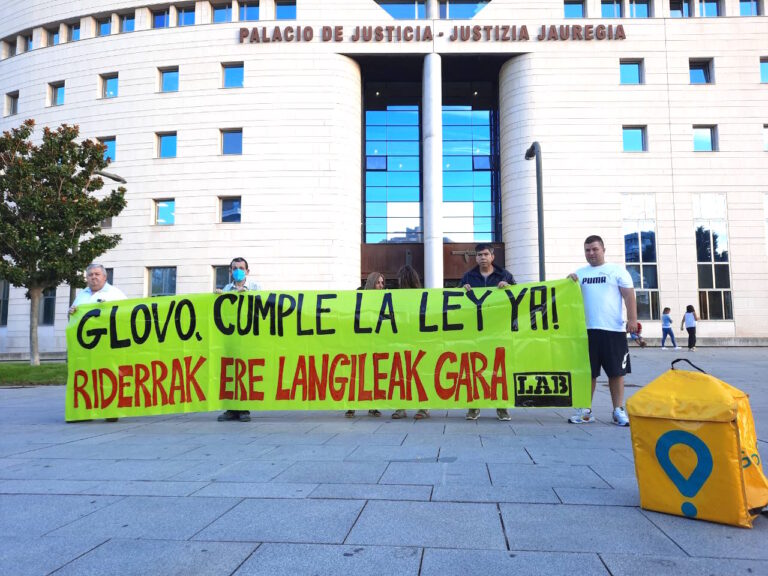 Nafarroako Lan Arloko Epaitegiak onartu egin du Glovoren aurka Gizarte Segurantzak jarritako demanda #LortuDugu