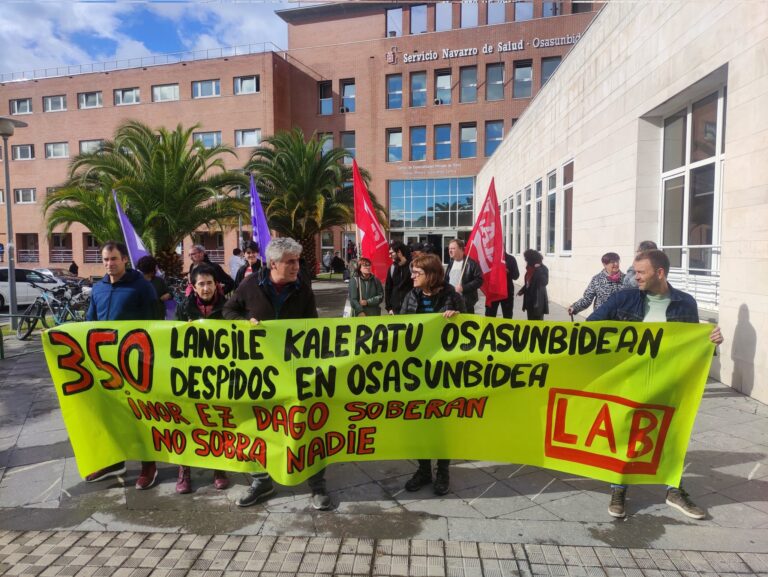 Hemos remarcado en Iruñea, Lizarra y Tutera que en Osasunbidea no sobra nadie