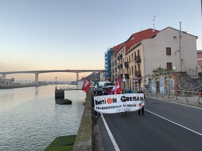 La huelga del servicio de teleasistencia BETI ON obliga a la empresa a asumir el IPC del 2022 #LortuDugu