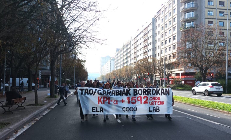 Hitzarmen sektorialaren aldeko apustuan berresten gara Donostiako TAOren gatazka konpontzeko