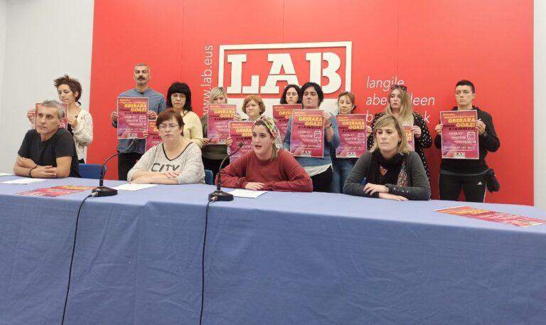 Hemos convocado siete días de huelga en residencias de Bizkaia para exigir a la Diputación y patronales la equiparación de las condiciones laborales y una ratio digna