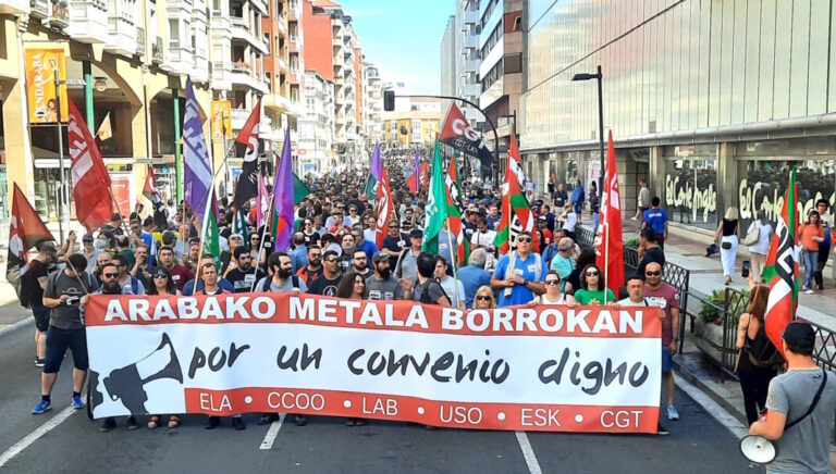 Las personas que participaron en las huelgas convocadas en el Metal de Araba en mayo y junio comienzan a recibir multas