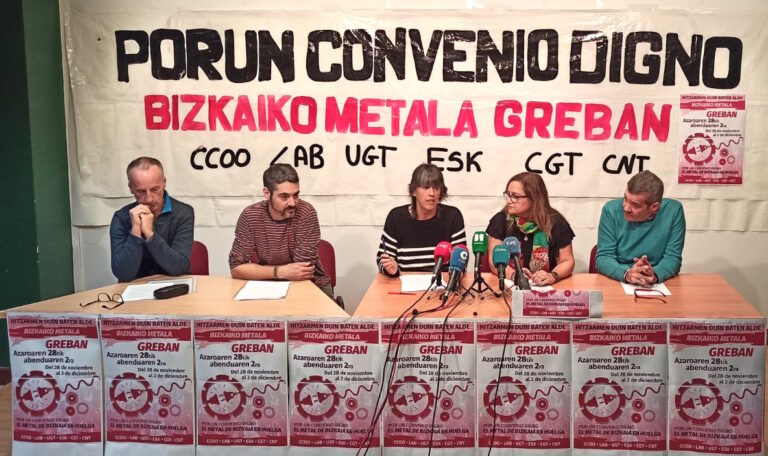 Volveremos a parar el metal de Bizkaia ante el inmovilismo de la patronal