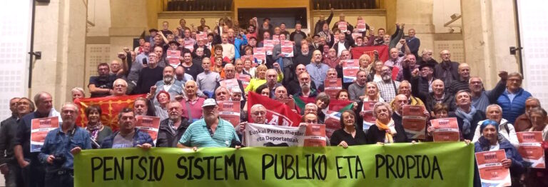 Para garantizar unas pensiones dignas, llamamos a movilizarse el 19 de noviembre y a dar pasos hacia un sistema propio y público de pensiones