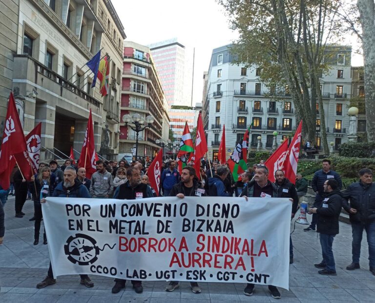 Ante la represión, seguiremos exigiendo un convenio digno en el metal de Bizkaia