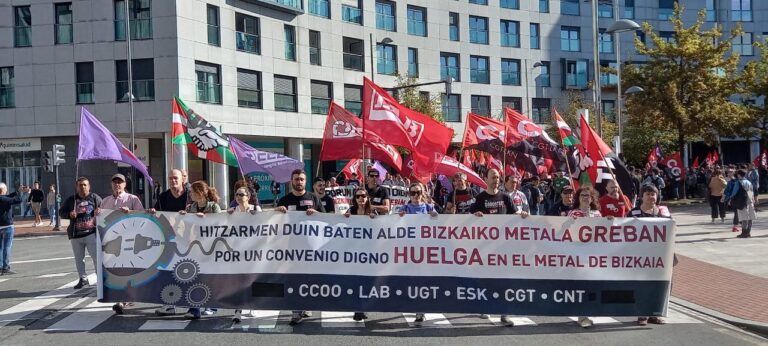 Convocaremos una semana de huelga en el metal de Bizkaia en caso de que la patronal FVEM no dé pasos claros hacia un convenio digno