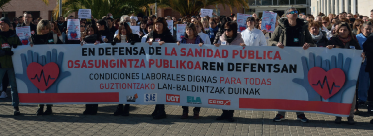 Osasungintzako intersindikalak aurreikusitako mobilizazio guztiei eutsiko die, Osasun Departamentuaren proposamenak ez baitu zehaztasunik