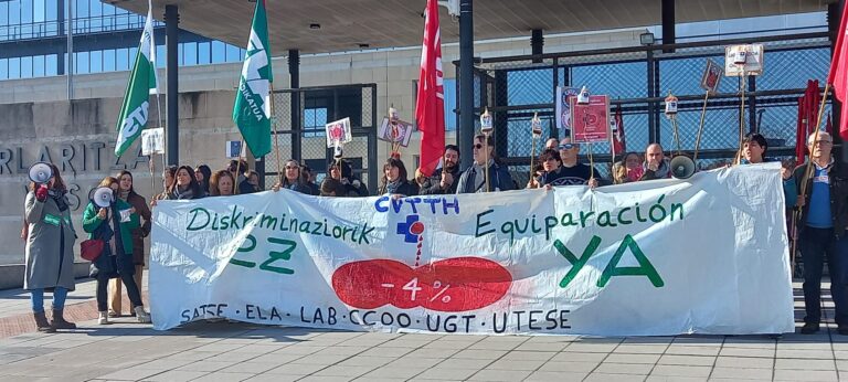 Transfusio eta Giza Ehunen Euskal Zentroko langileok mobilizazioak areagotuko ditugu, Osasun Sailak gatazka konpontzeari uko egingo diolako