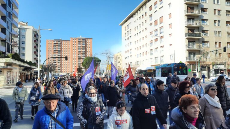 Nafarroako sektore publikoko langileok kaleak hartu ditugu greba egunean