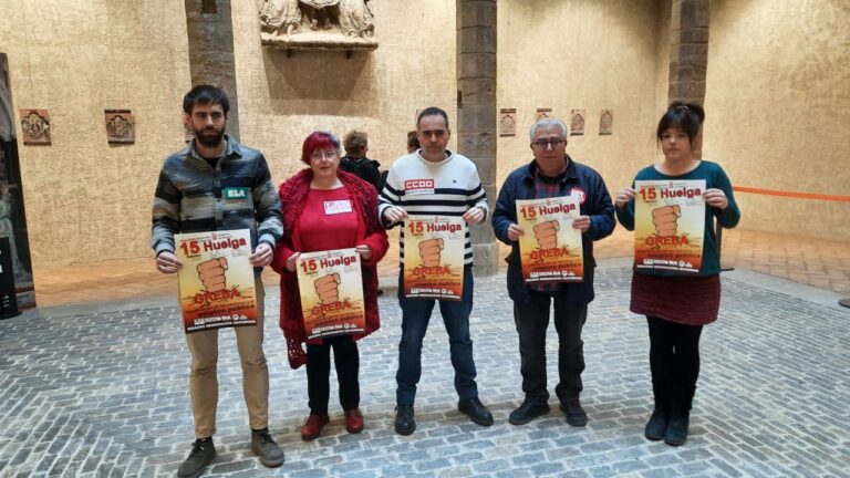 La huelga del 15 de febrero será de toda la administración foral de Nafarroa