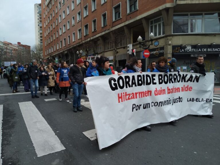 Hemos reivindicado alto y claro en Bilbao la necesidad de desbloquear la negociación del convenio de Gorabide