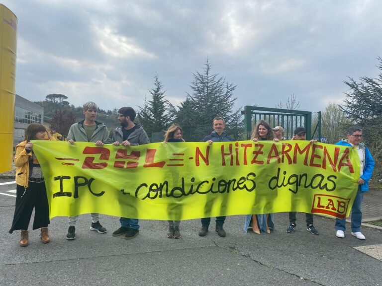 Lau aste bete dira Gipuzkoako DHL enpresan mobilizazioak hasi genituenetik