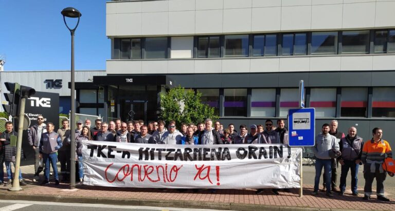 Hemos alcanzado un acuerdo en TKE de Andoain que reducirá la jornada laboral y mejorará las condiciones económicas