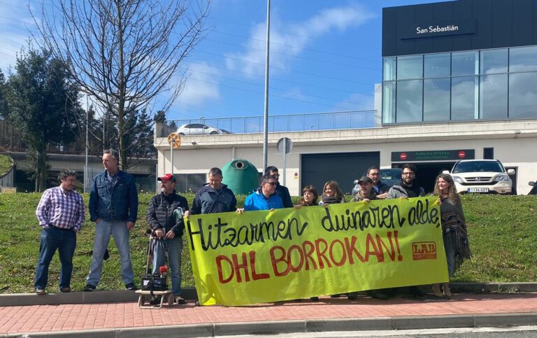 Donostiako DHL Parcelen hitzarmen duina lortzeko borrokan jarraitzen dugu