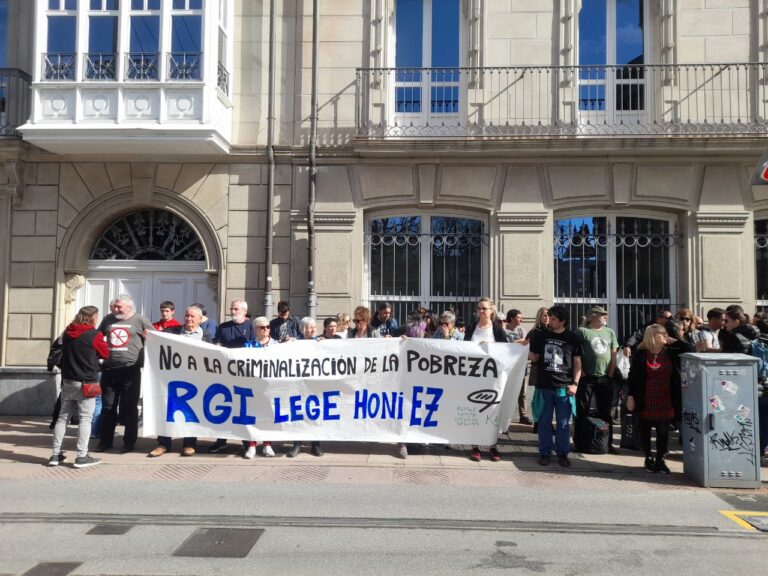 Euskal Herriko Eskubide Sozialen Karta: “Pobreziaren kriminalizazioari ez! DSBE lege honi ez!”