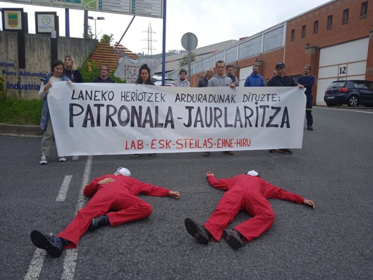 Denunciamos la muerte laboral ocurrida en Azkoitia y reclamamos medidas inmediatas