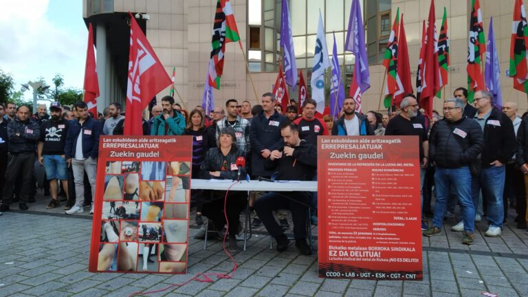 En el metal de Bizkaia, la lucha sindical no es delito