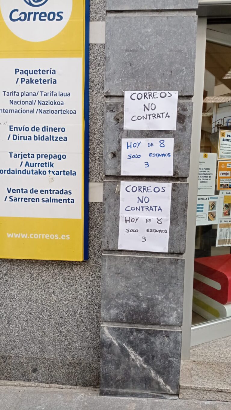 La necesidad de contrataciones es urgente en el servicio postal de Andoain