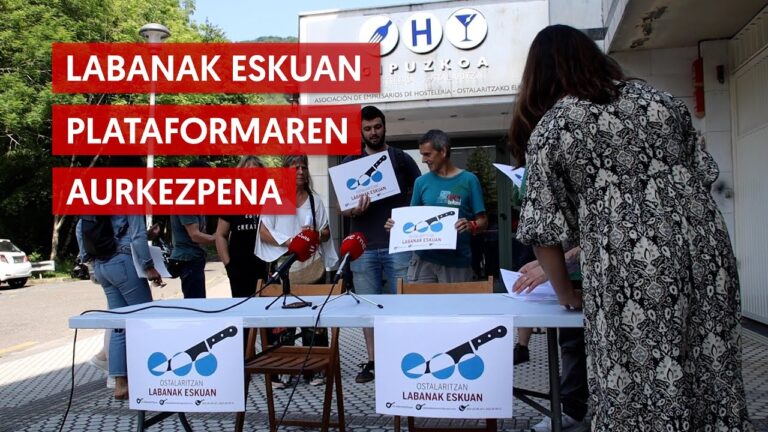 Hemos presentado Labanak Eskuan, la nueva plataforma para la defensa de los y las trabajadoras de hostelería de Gipuzkoa