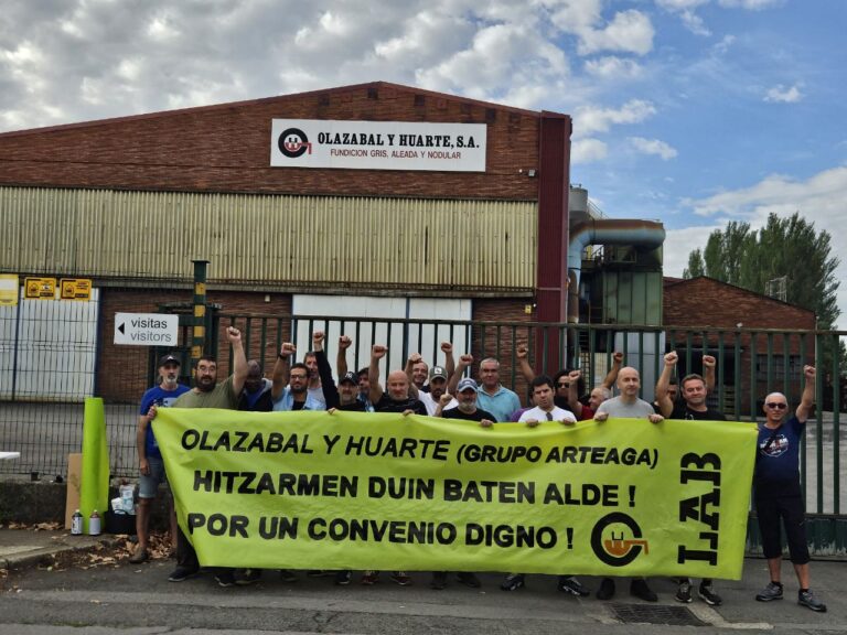 Hemos iniciado una huelga indefinida en Olazabal y Huarte ante la pasividad empresarial