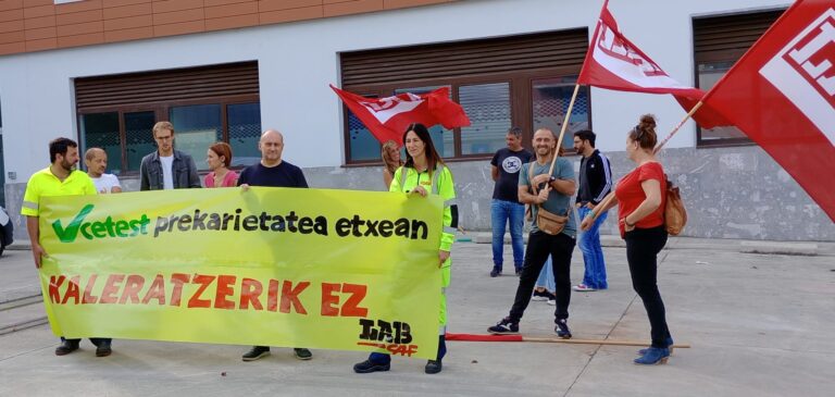 CETEST enpresan lan-baldintzak erregulariza daitezela exigitu dugu