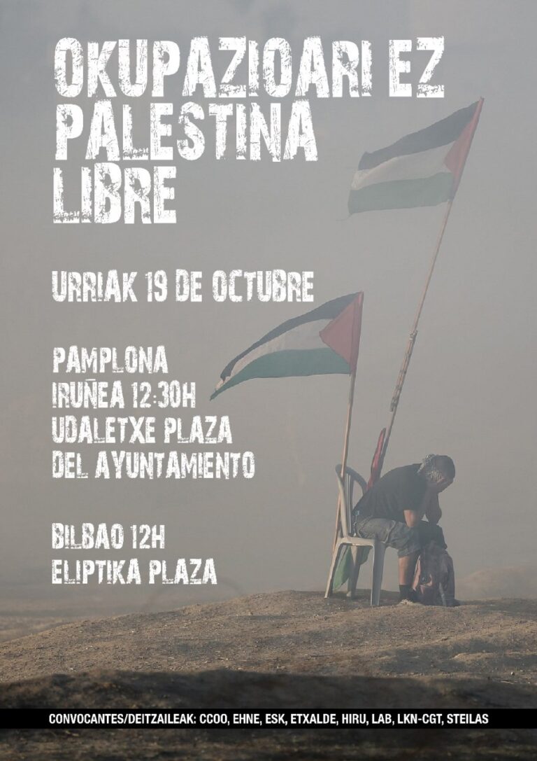 Okupazioari ez, Palestina libre!