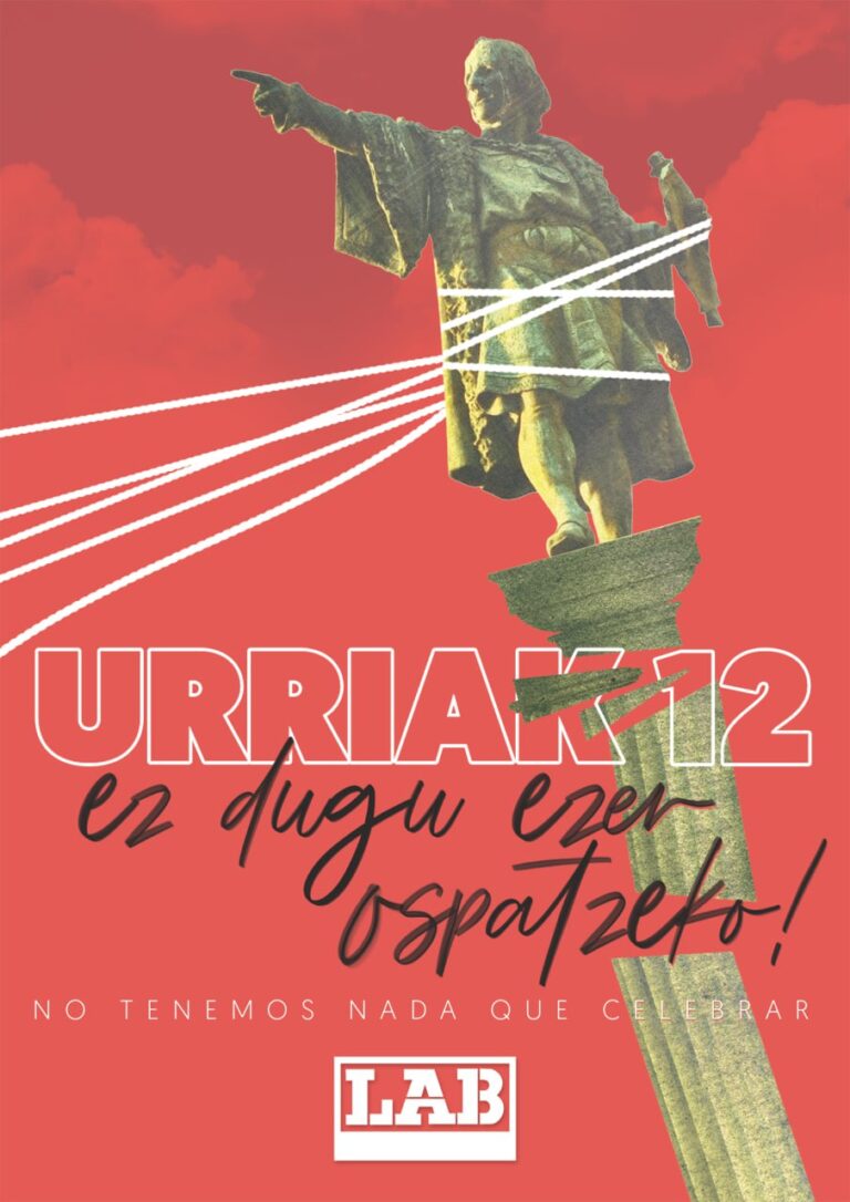 Urriaren 12an ez dugu ezer ospatzeko