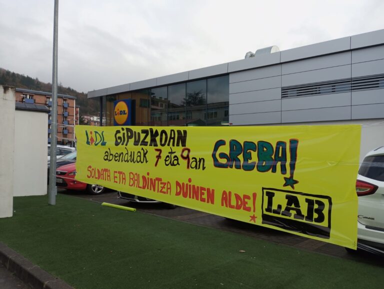 Habiendo cerrado seis tiendas de nueve, los y las trabajadoras de Lidl Gipuzkoa están preparados y preparadas para seguir luchando