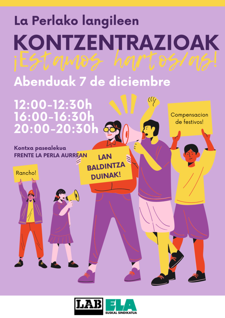 Mañana, día 7, realizaremos una concentración frente a La Perla para que escuchen de una vez lo que tiene que decir la plantilla