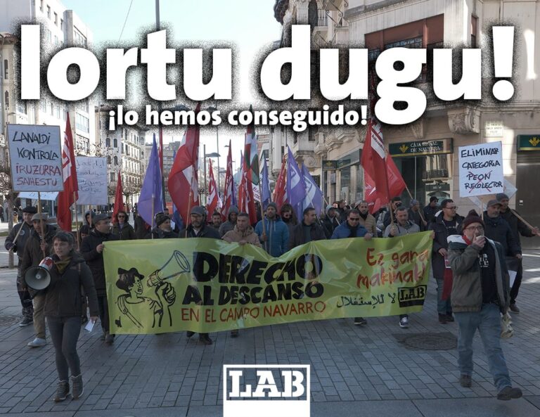 Agropekuarioko hitzarmenerako akordioa #LortuDugu, Nafarroako landa eremurako lan-hobekuntza garrantzitsuak dituena, horien artean bi eguneko atsedenaldia