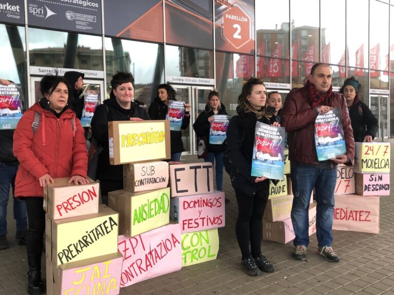 Amazonen ereduak dakarrena salatu dugu BECen, greba egunen bezperan