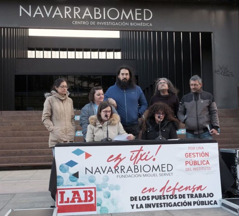 El Comité de Empresa de Navarrabiomed llama a apostar por la investigación sanitaria pública, y exige a Salud que cumpla con la recomendación de Anticorrupción y suspenda el acuerdo que favorece a la parte privada