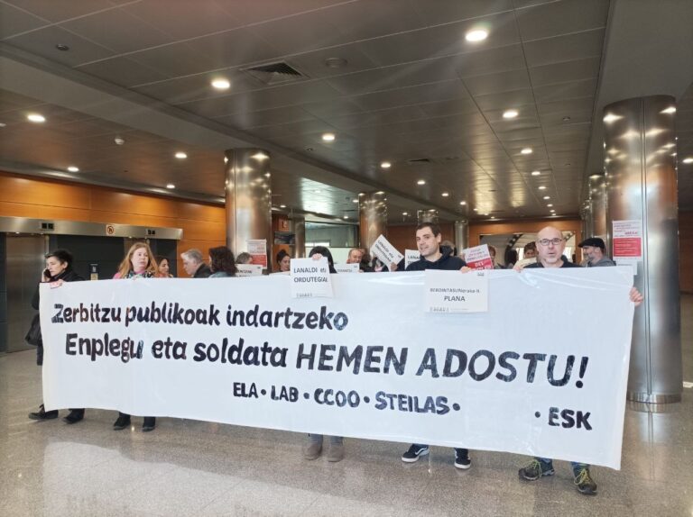 Hemos llevado a los tribunales los servicios mínimos impuestos por el Gobierno Vasco para la huelga del 12 de marzo