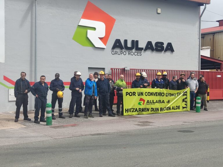 Mobilizazioekin hasi gara Aulasa enpresan, hitzarmen duin baten alde