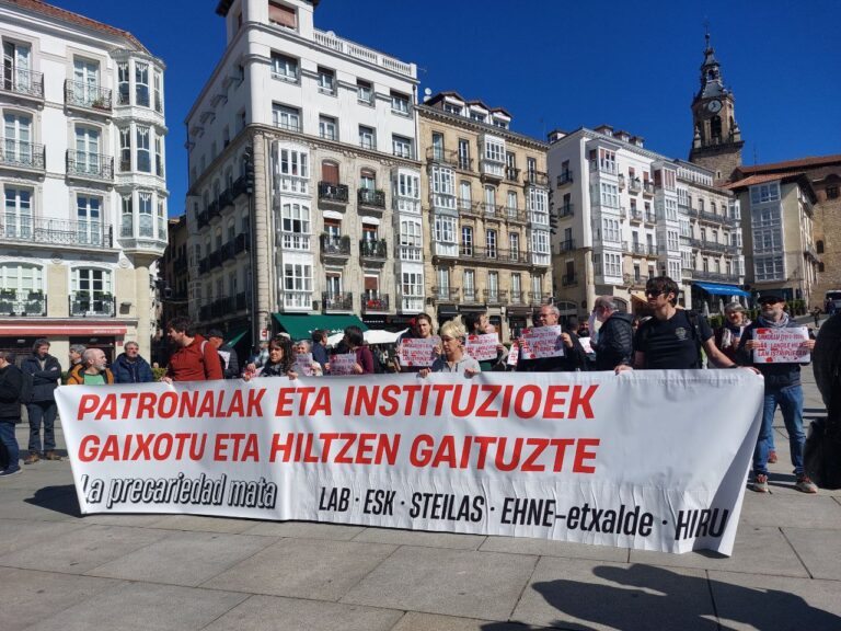 Denunciamos en Gasteiz que la precariedad sigue matando frente a la indiferencia de patronal e instituciones