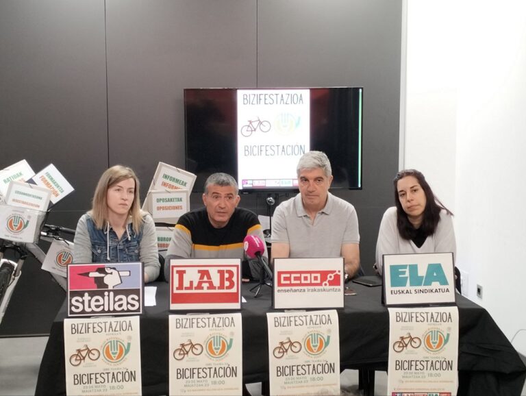 Nafarroako Hezkuntza Departamenduak benetako negoziazioa ahalbidetu behar du behingoz