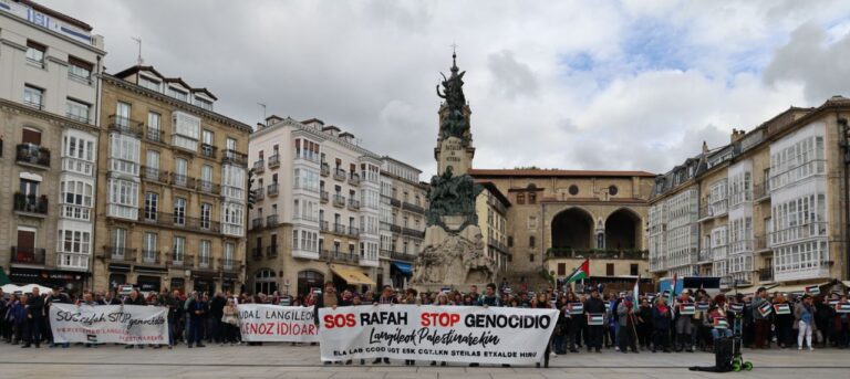Rafahko sarraskiaren eta palestinar herriaren aurkako genozidioaren aurka atera gara kalera