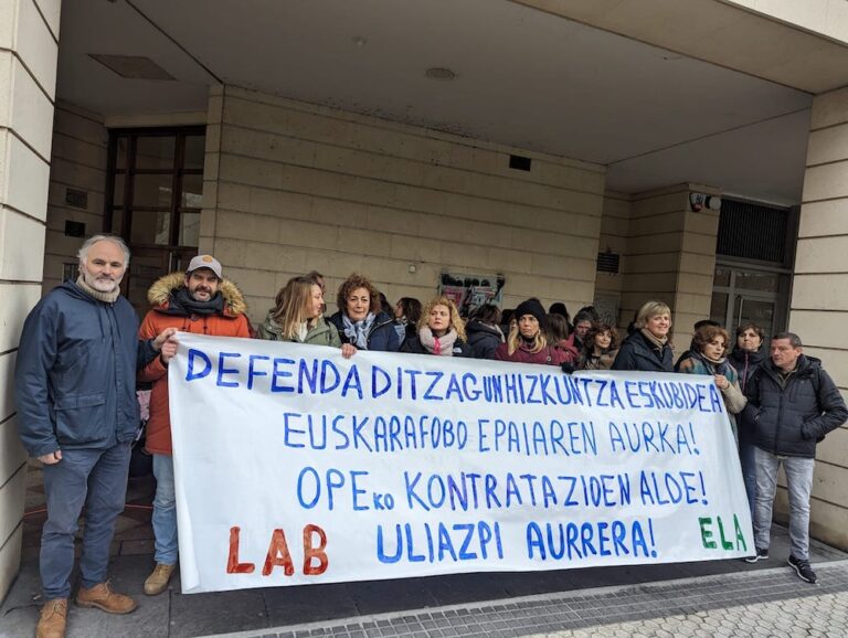 Uliazpiko epai euskarafoboaren errekurtsoa onartu ez izana salatzera aterako gara kalera