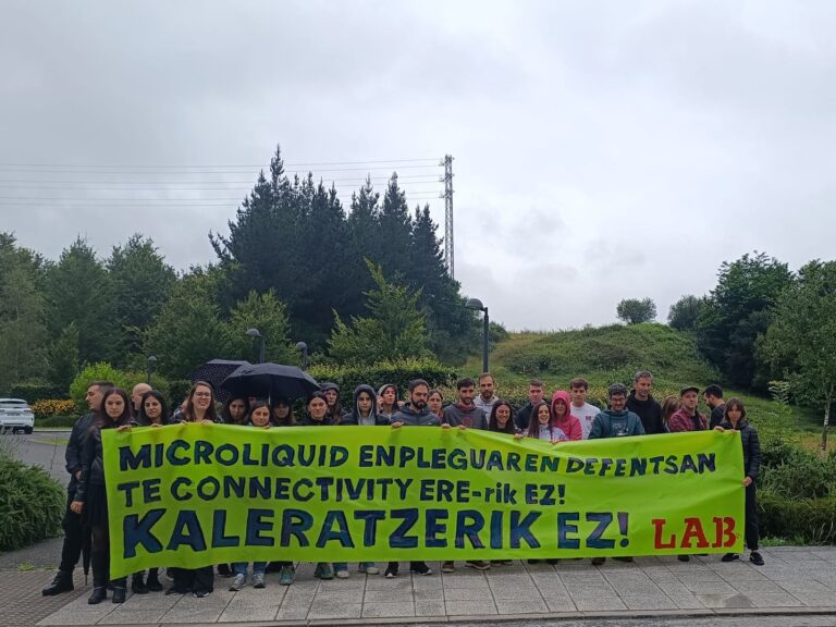 Microliquideko Enplegu Erregulazio Espedientea erretiratzea eskatu diogu zuzendaritzari, %97ko jarraipena izan duen bigarren greba egunean