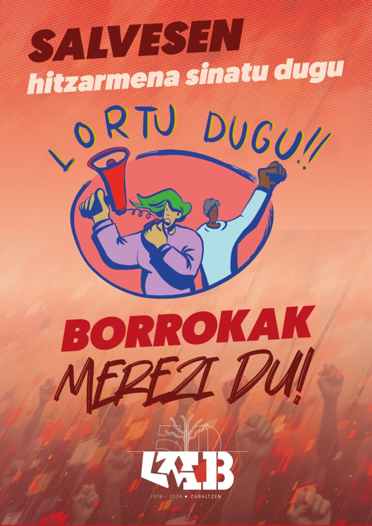 Zornotzako Salvesen Logisticako langileak zoriondu nahi ditugu euren lan-baldintzak hobetzen dituen enpresa-ituna lortzeagatik