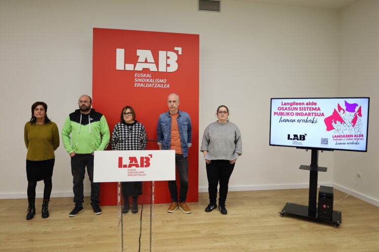 LAB muestra su disconformidad con el cierre de la segunda fase de la Mesa de Salud y anuncia que no participará en la reunión del 29