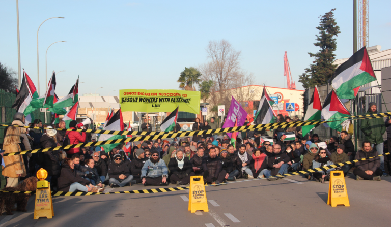Reclamamos a la patronal que no haga negocio con el genocidio de Palestina