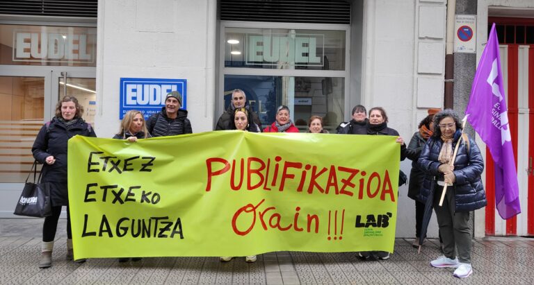 Exigimos a todos los ayuntamientos y mancomunidades la publificación del Servicio de Ayuda a Domicilio en Bizkaia