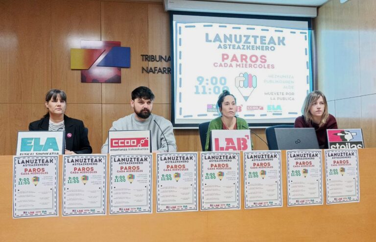 7 paros en 7 días en la enseñanza pública de Nafarroa