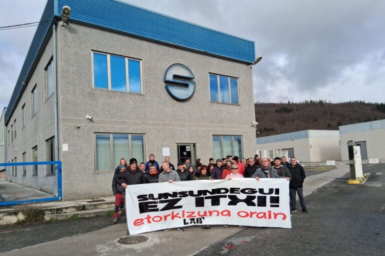 LAB reclama una mesa entre el Gobierno, la administración concursal y los sindicatos para buscar una solución industrial a Sunsundegui